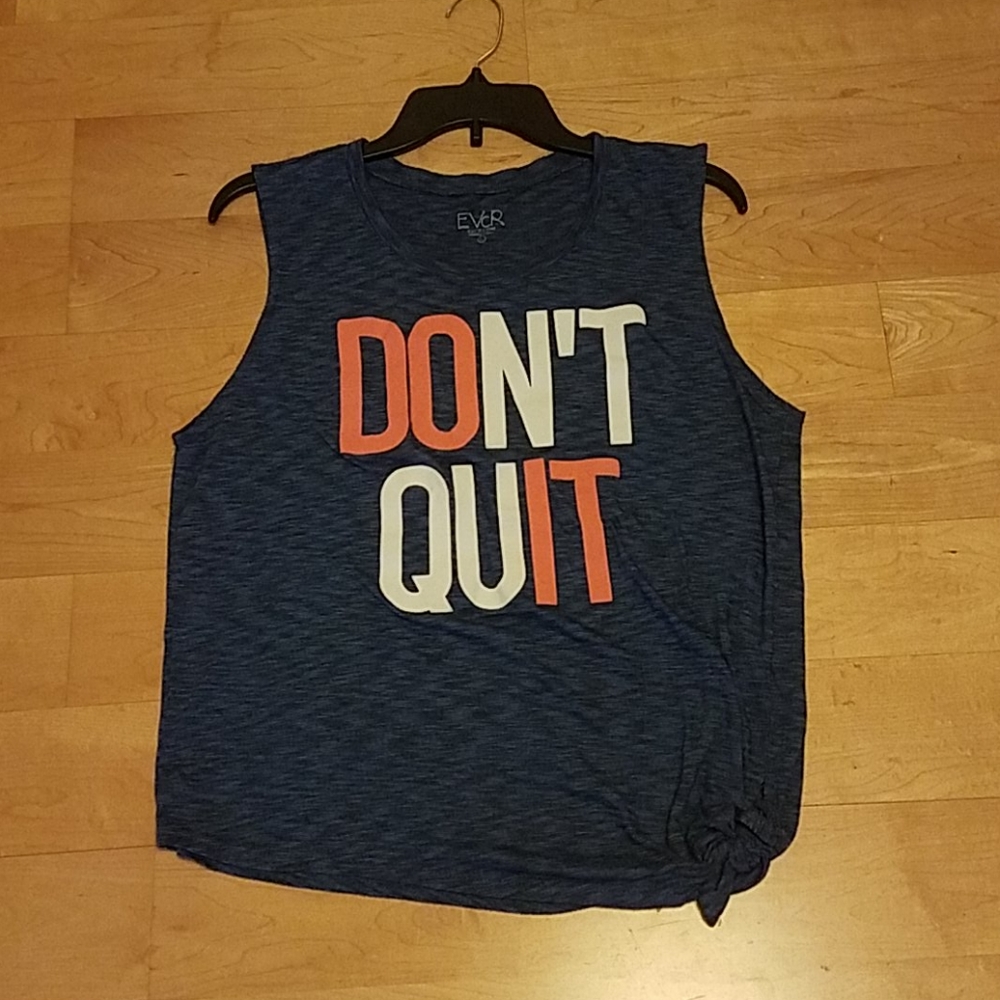 Graphic Tank DONT QUIT sz L